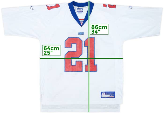 2002-04 New York Giants Barber #21 Reebok On Field Away Jersey - 7/10 - (XL)