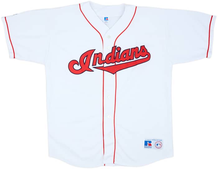2000-01 Cleveland Indians Russell Athletic Home Jersey - 8/10 - (XXL)