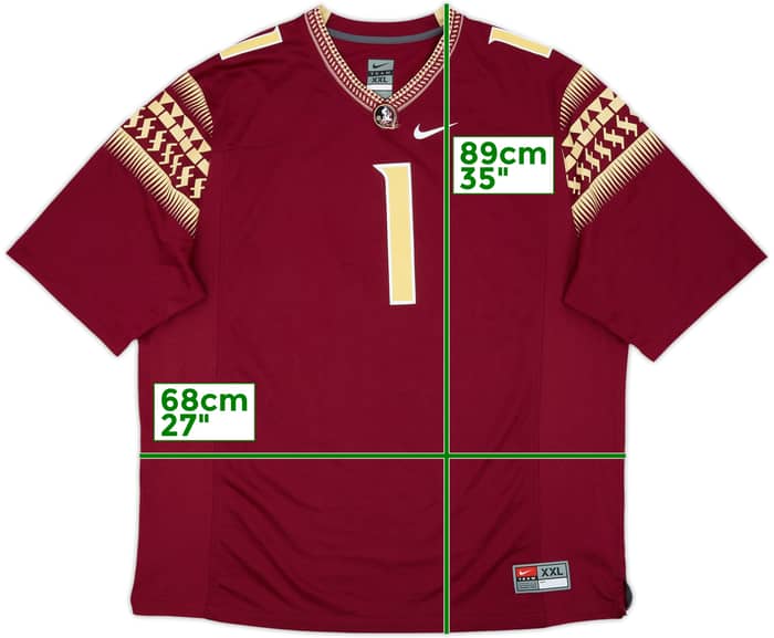 2014-15 Florida State Seminoles Hunter #1 Nike Game Home Jersey - 9/10 - (XXL)