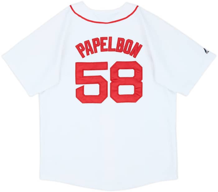 2005-08 Boston Red Sox Papelbon #58 Majestic Home Jersey - 6/10 - (13-14 Years)