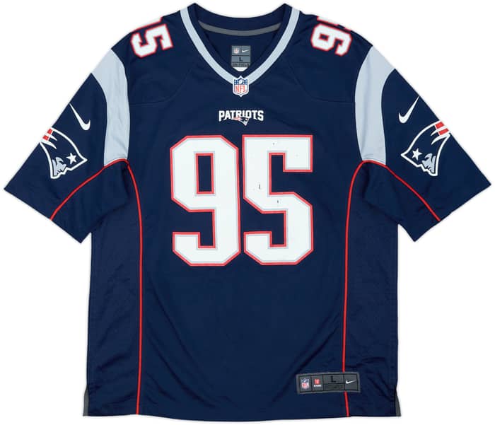 2012-15 New England Patriots Jones #95 Nike Game Home Jersey - 5/10 - (L)