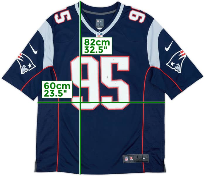 2012-15 New England Patriots Jones #95 Nike Game Home Jersey - 5/10 - (L)