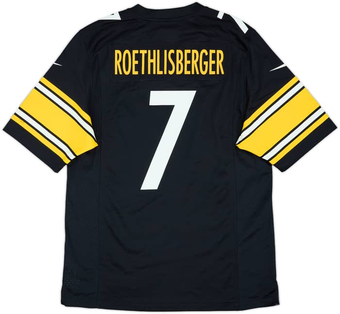 2012-21 Pittsburgh Steelers Roethlisberger #7 Nike Game Home Jersey - 8/10 - (M)