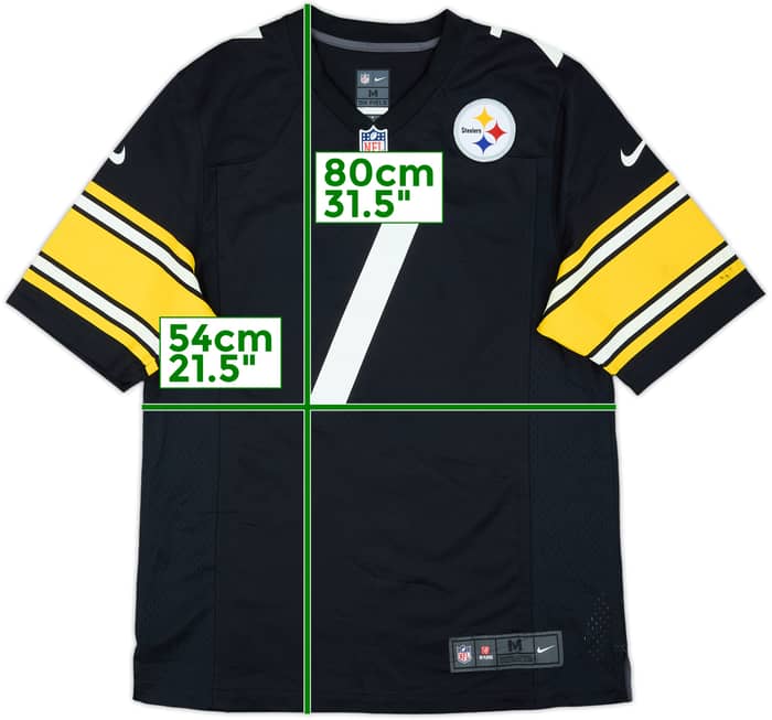 2012-21 Pittsburgh Steelers Roethlisberger #7 Nike Game Home Jersey - 8/10 - (M)