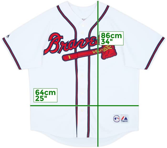 2003-08 Atlanta Braves Majestic Home Jersey - 8/10 - (XL)