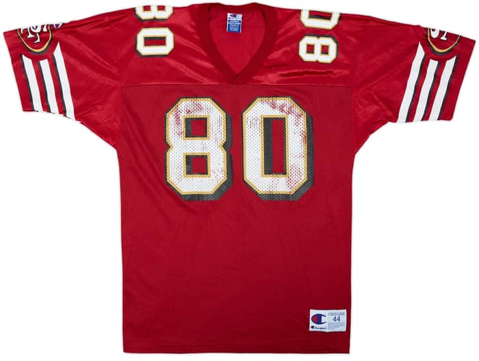 1996-00 San Francisco 49ers Rice #80 Champion Home Jersey - 6/10 - (L)