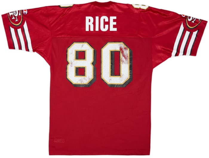 1996-00 San Francisco 49ers Rice #80 Champion Home Jersey - 6/10 - (L)