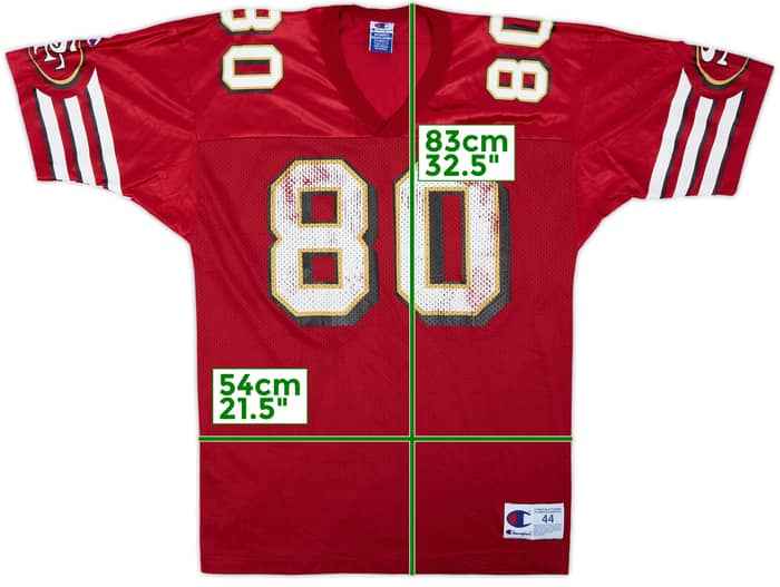1996-00 San Francisco 49ers Rice #80 Champion Home Jersey - 6/10 - (L)