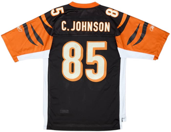 2005-06 Cincinnati Bengals C.Johnson #85 Reebok On Field Home Jersey - 6/10 - (M)