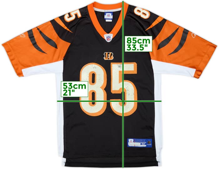 2005-06 Cincinnati Bengals C.Johnson #85 Reebok On Field Home Jersey - 6/10 - (M)