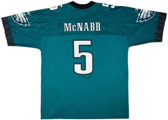 2001 Philadelphia Eagles McNabb #5 Reebok Home Jersey - 6/10 - (XL)