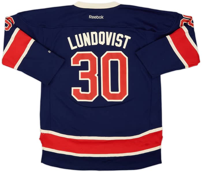 2011-17 New York Rangers Lundqvist #30 Reebok Alternate Replica Jersey - 8/10 - (14-15 Years)