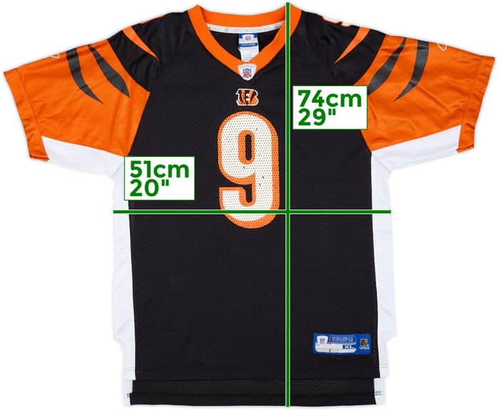 2005-06 Cincinnati Bengals Palmer #9 Reebok On Field Home Jersey - 7/10 - (15-16 Years)
