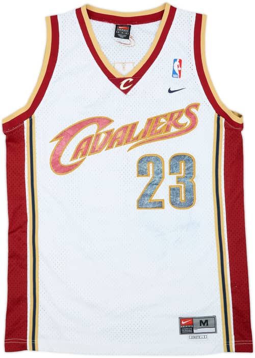 2003-04 Cleveland Cavaliers James #23 Nike Swingman Home Jersey - 5/10 - (M)