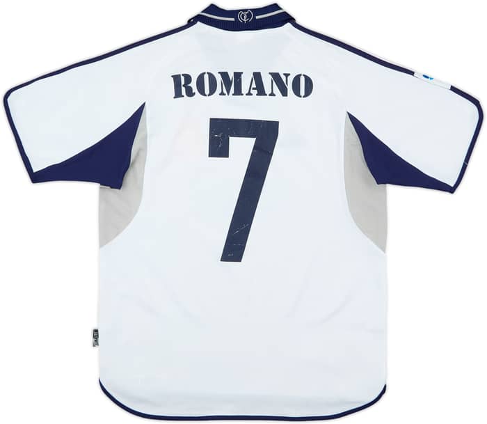 2000-01 Real Madrid Home Shirt Romano #7 - 6/10 - (S)