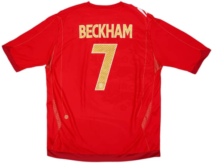 2006-08 England Away Shirt Beckham #7 - 7/10 - (XL)