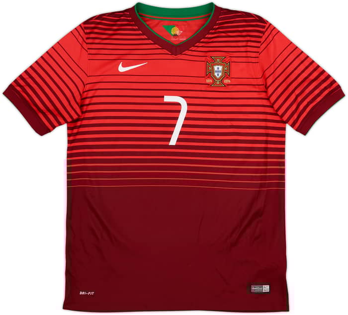 2014-15 Portugal Home Shirt Ronaldo #7 - 7/10 - (XL.Boys)