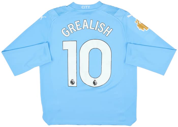 2023-24 Manchester City Home L/S Shirt Grealish #10 - 9/10 - (XL.Boys)
