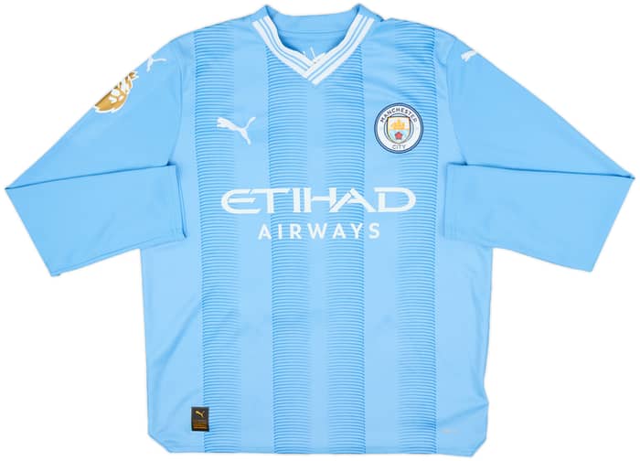2023-24 Manchester City Home L/S Shirt Grealish #10 - 9/10 - (XL.Boys)