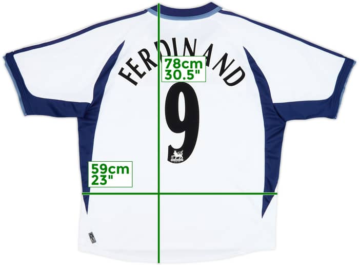 2001-02 Tottenham Home Shirt Ferdinand #9 - 8/10 - (XL)