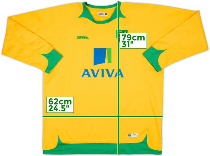 2008-10 Norwich Home L/S Shirt - 7/10 - (XL)