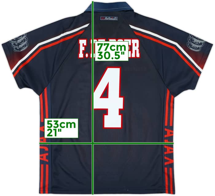 1997-98 Ajax Away Shirt F.De Boer #4 - 9/10 - (M)