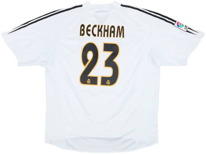 2004-05 Real Madrid Home Shirt Beckham #23 - 6/10 - (XL)