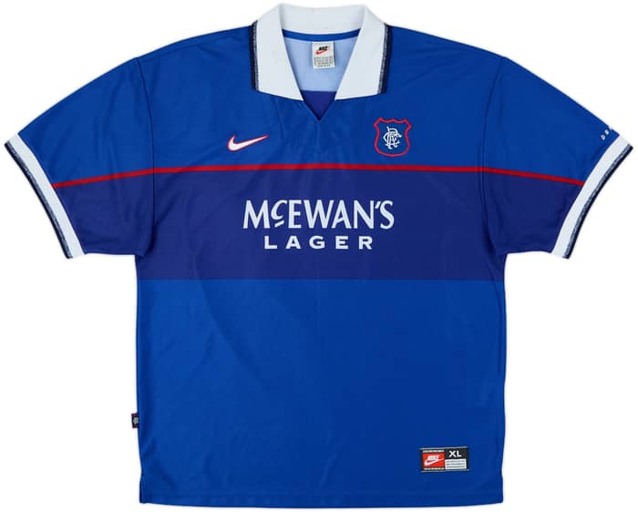 1997-99 Rangers Home Shirt Gascoigne #8 - 8/10 - (XL)