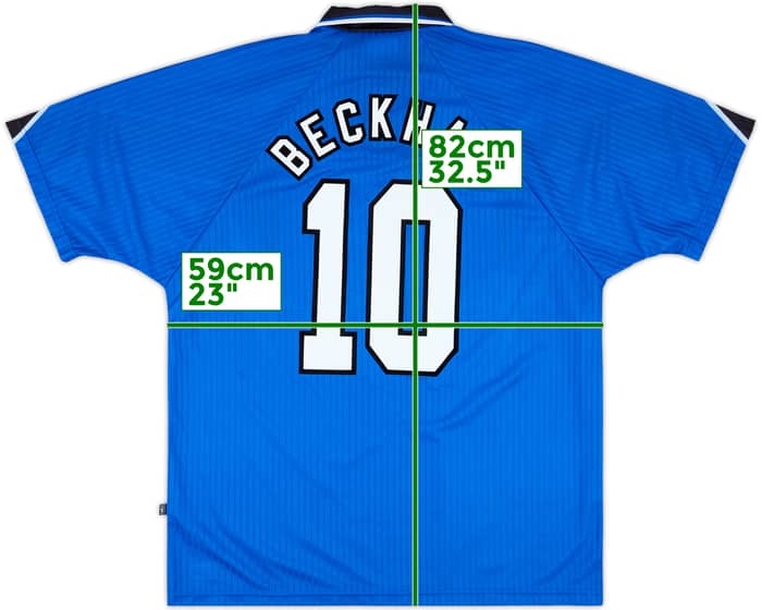 1996-98 Manchester United Third Shirt Beckham #10 - 9/10 - (XL)