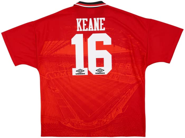 1994-96 Manchester United Home Shirt Keane #16 - 9/10 - (XXL)