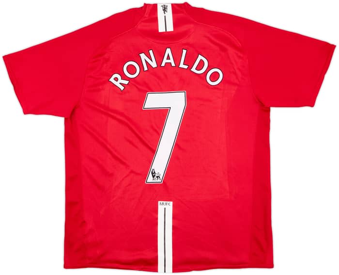 2007-09 Manchester United Home Shirt Ronaldo #7 - 8/10 - (XL)