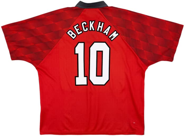 1996-98 Manchester United Home Shirt Beckham #10 - 8/10 - (XXL)