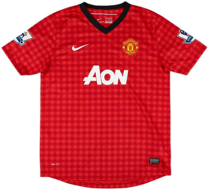 2012-13 Manchester United Home Shirt Chicharito #14 - 8/10 - (XL.Boys)
