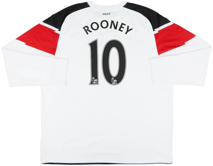 2010-12 Manchester United Away L/S Shirt Rooney #10 - 8/10 - (XXL)