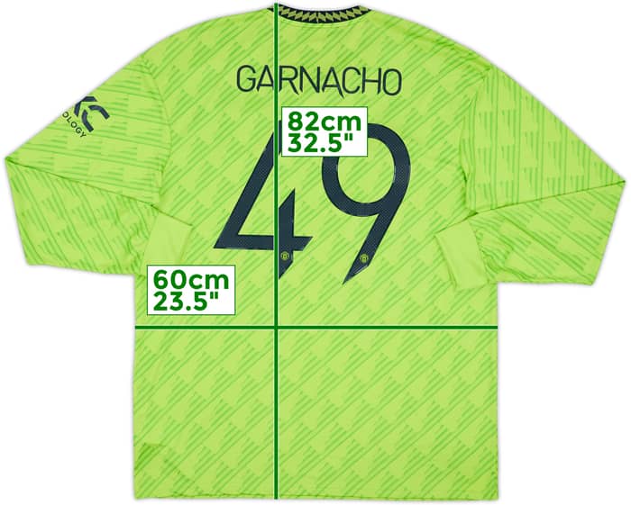 2022-23 Manchester United Third L/S Shirt Garnacho #49 - 9/10 - (XL)