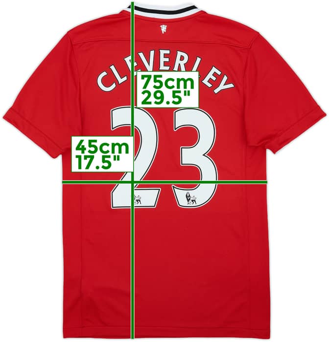 2011-12 Manchester United Home Shirt Cleverley #23 - 8/10 - (S)