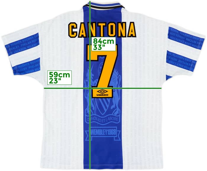 1994-96 Manchester United Third Shirt Cantona #7 - 8/10 - (XL)