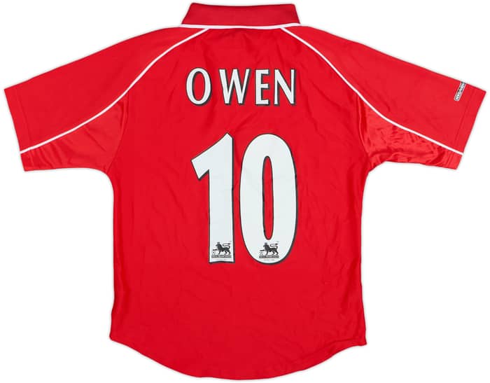 2000-02 Liverpool Home Shirt Owen #10 - 8/10 - (M.Boys)