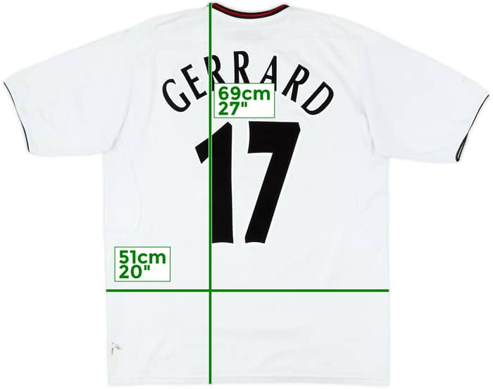 2003-04 Liverpool Away Shirt Gerrard #17 - 6/10 - (XL)
