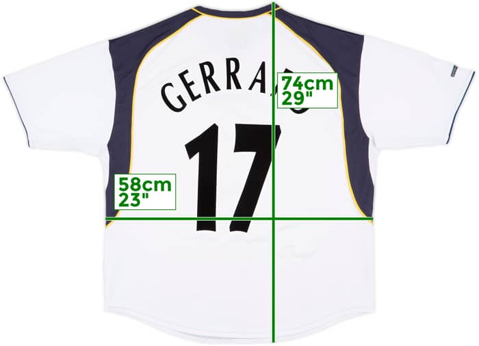 2001-03 Liverpool Away Shirt Gerrard #17 - 7/10 - (XL)