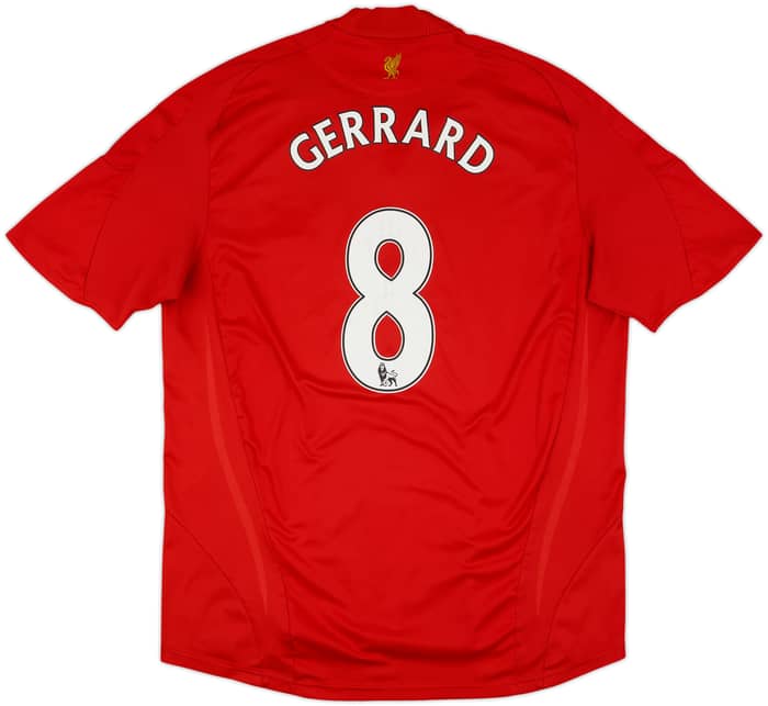 2008-10 Liverpool Home Shirt Gerrard #8 - 6/10 - (XL)