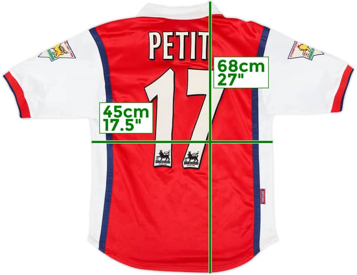 1998-99 Arsenal Home Shirt Petit #17 - 9/10 - (L.Boys)