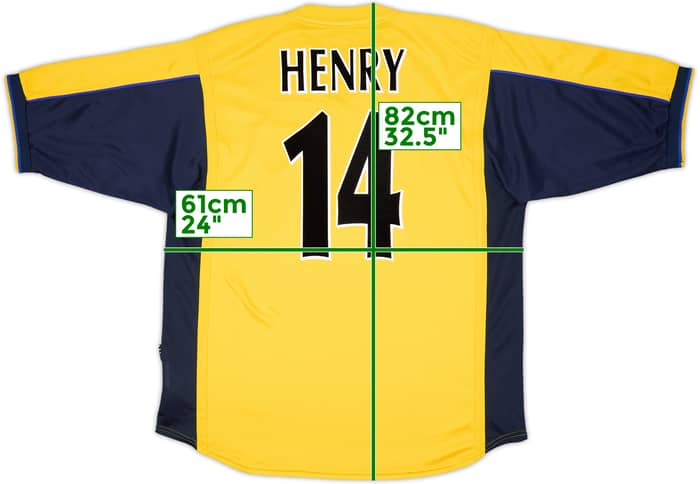 1999-01 Arsenal Away Shirt Henry #14 - 10/10 - (XL)