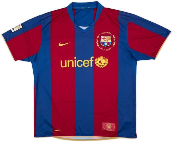 2007-08 Barcelona Home Shirt Ronaldinho #10 - 8/10 - (XL)
