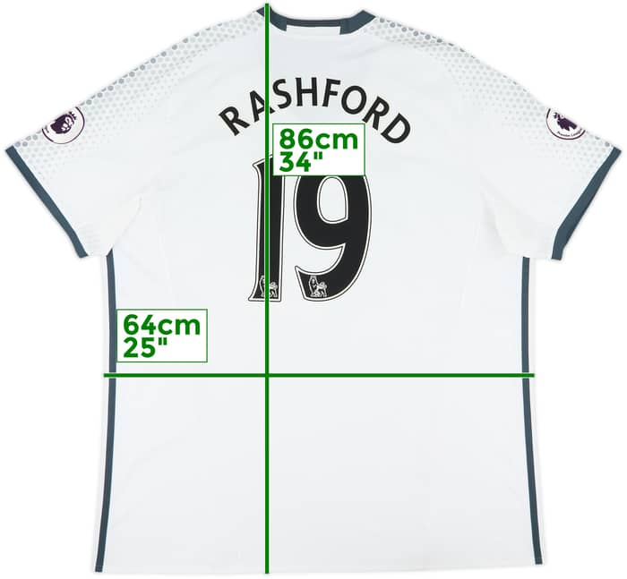 2016-17 Manchester United Third Shirt Rashford #19 - 6/10 - (XXL)