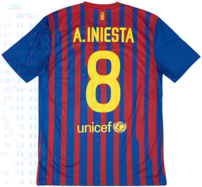 2011-12 Barcelona Home Shirt A.Iniesta #8 - 8/10 - (M)