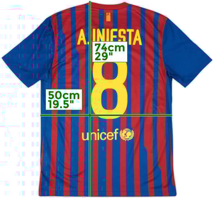 2011-12 Barcelona Home Shirt A.Iniesta #8 - 8/10 - (M)