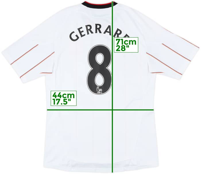2010-11 Liverpool Away Shirt Gerrard #8 - 6/10 - (M)