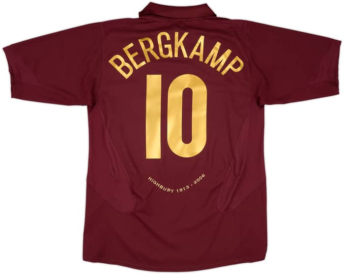 2005-06 Arsenal Home Shirt Bergkamp #10 - 9/10 - (L)
