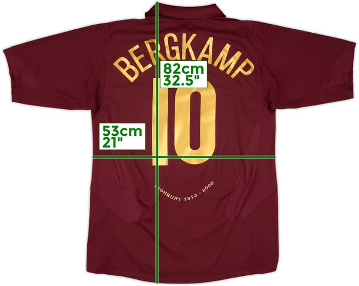 2005-06 Arsenal Home Shirt Bergkamp #10 - 9/10 - (L)